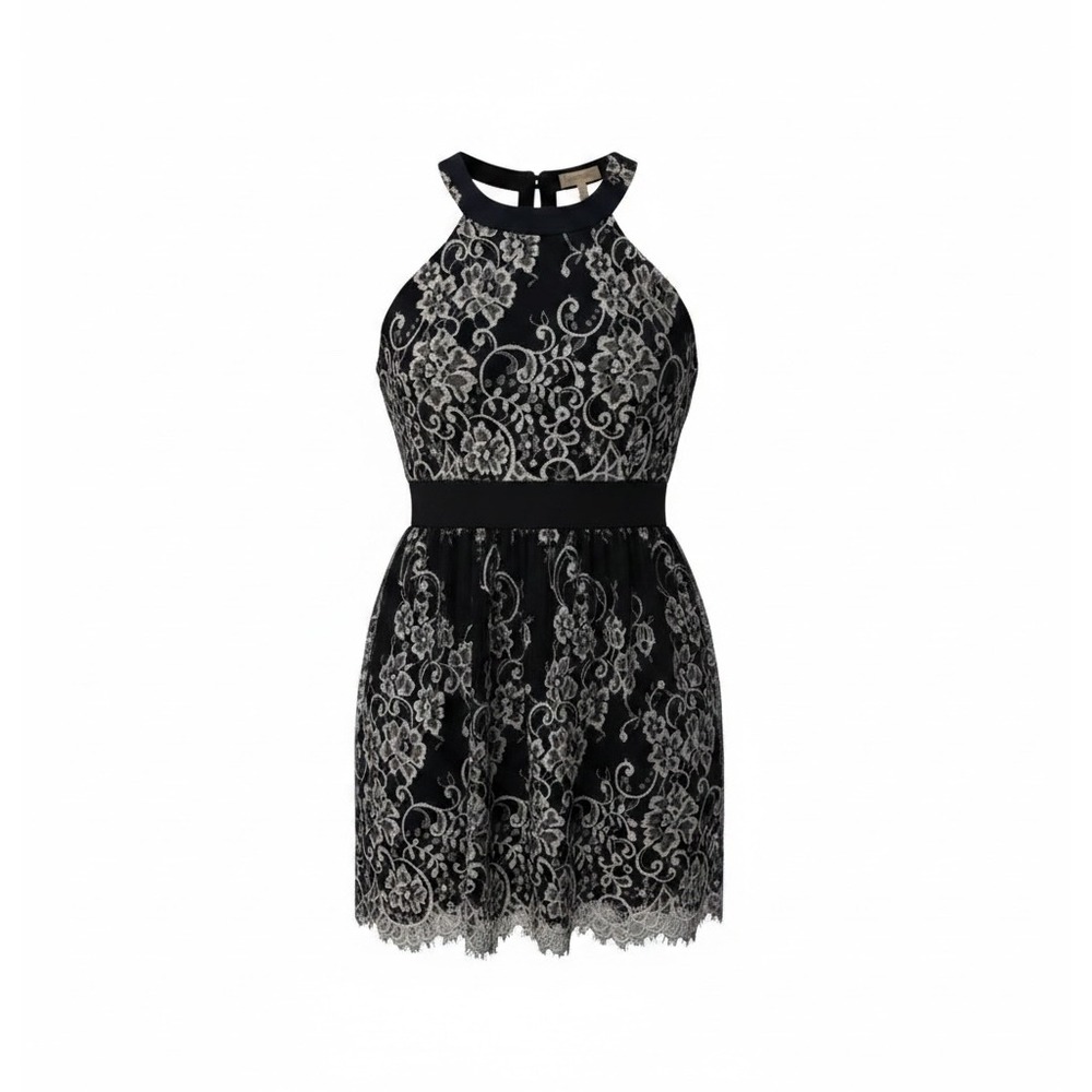 Altard State Navy Blue Lace Fit & Flare Dress Size L NWT Floral Cocktail Party
